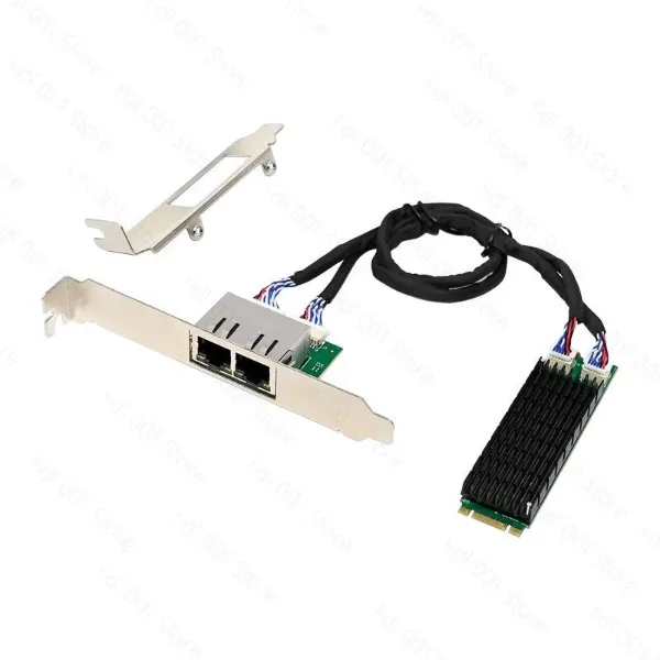 M.2 B M NVME 2280 To Dual Port Gigabit Wired Ethernet I210 211chip