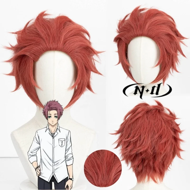 ND Anime Blue Lock Itoshi Sae Cosplay Wigs Short Red Hair Anime Cosplay Headwear Kanekalon Synthetic Cosplay Hair Wig for Party