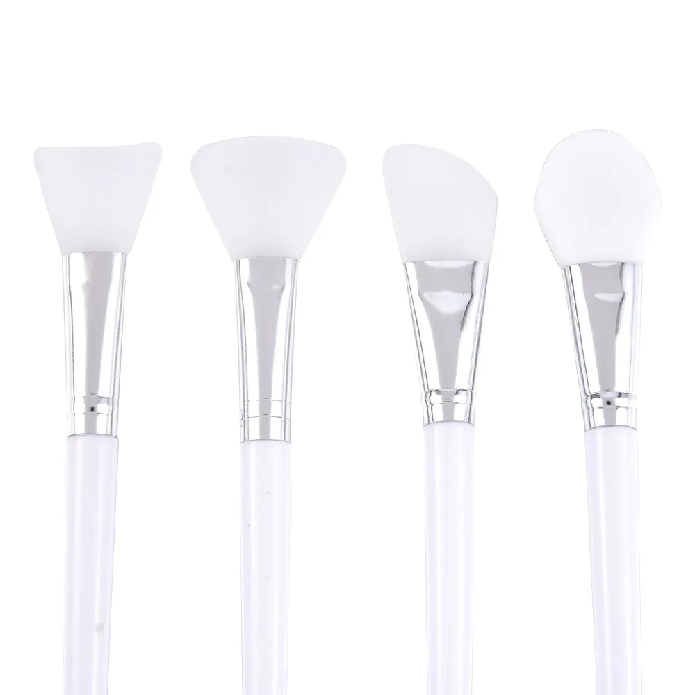 1 cepillo blanco para máscara Facial de silicona, cepillos profesionales para crema de barro, bricolaje, cuidado de la piel, Base, Gel, herramienta cosmética de belleza