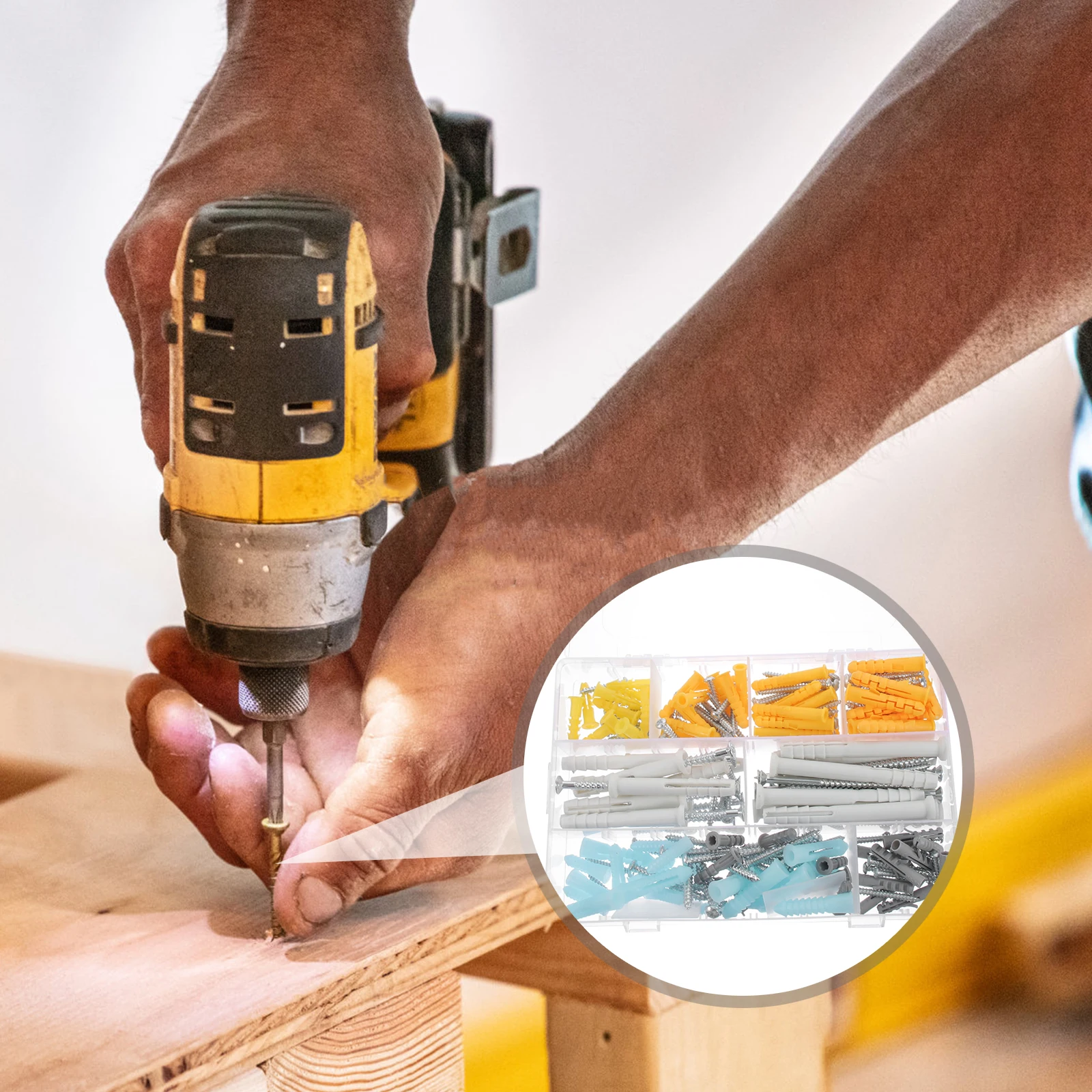 

1 комплект анкеров для гипсокартона, самосверлящие сверхмощные настенные винты, набор анкеров для бетона, дерева, металла, разные размеры, коробка в комплекте