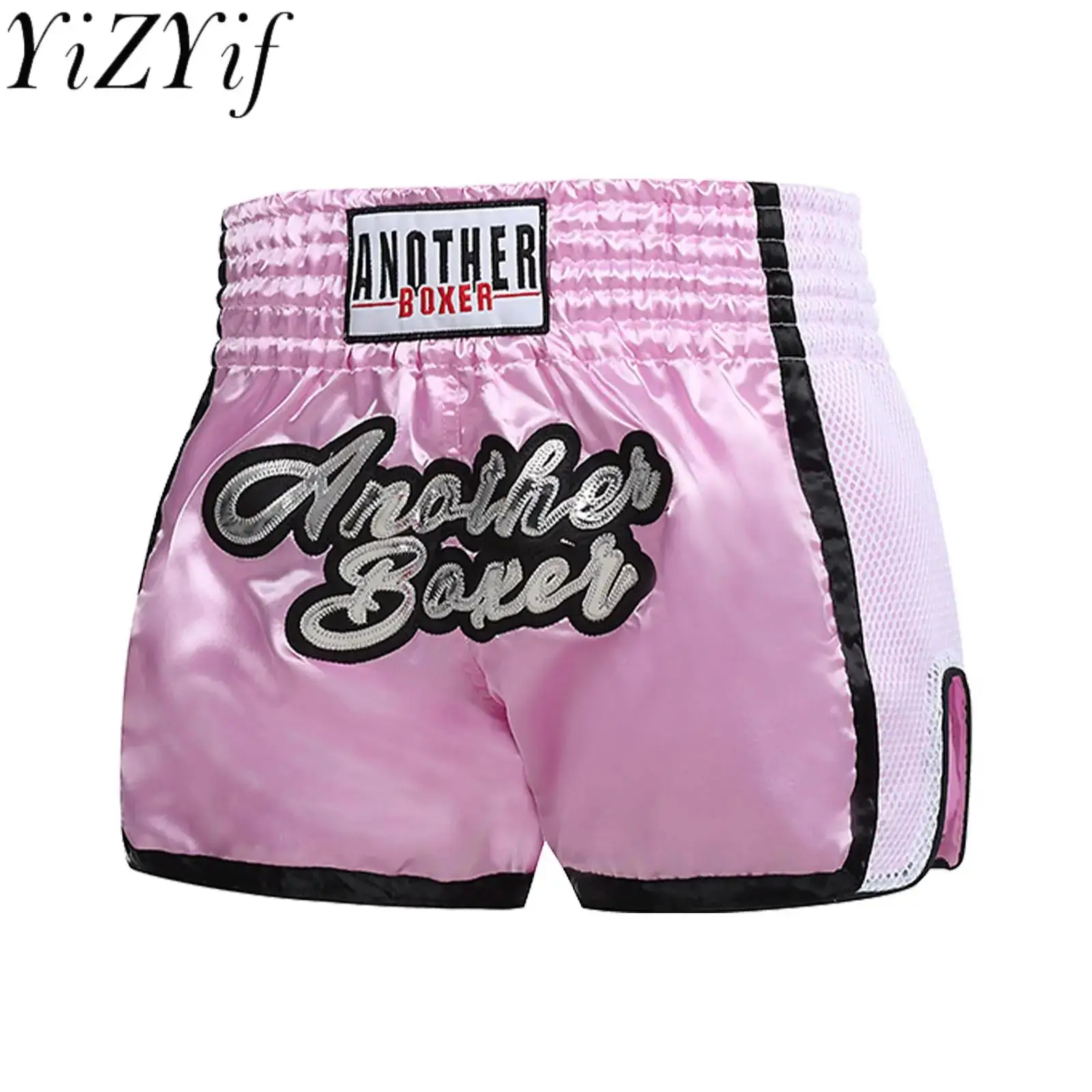 Kids Boys Boxing Shorts Muay Thai Grappling Boxer Trunks Cage Fighting Martial Arts Shorts Letter Embroidery Kickboxing Trunks