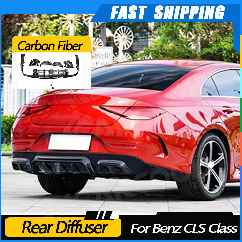 

Диффузор заднего бампера из карбона JMCARCOOL для Mercedes Benz CLS Class C257 CLS260 300 350 450 CLS53 AMG 2019 года и новее