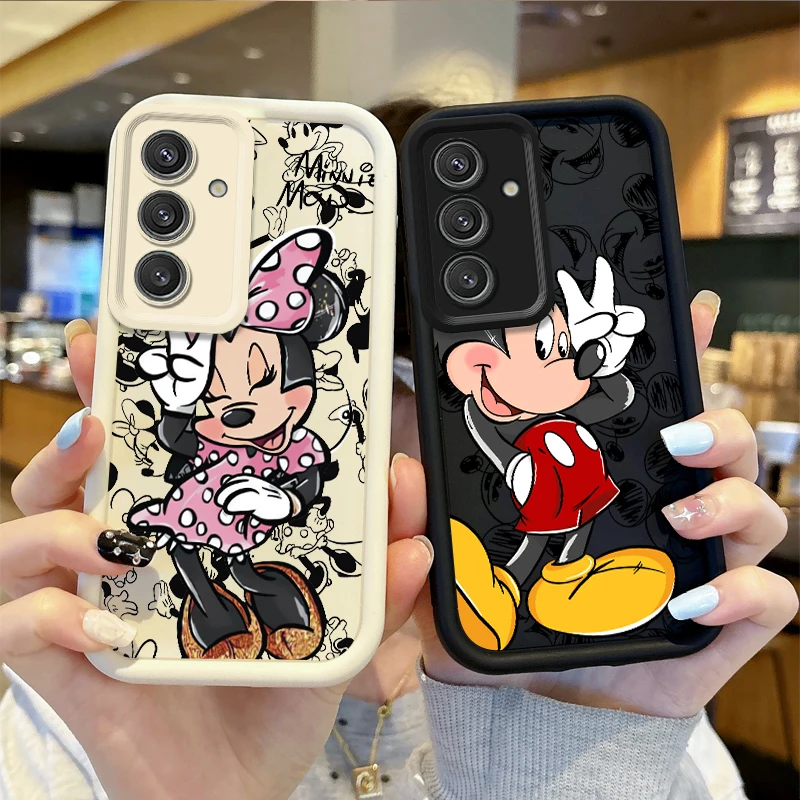 

Lovely Disney Mickey Minnie Phone Soft Case For Samsung Galaxy A35 A34 A33 A32 5G A31 A30 A24 A23 A22 New Cases Shockproof Cover