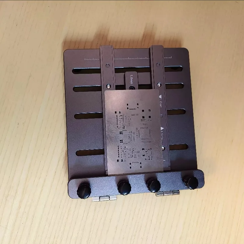 CNC Solder Paste Printing Fixture Mini Printing Table SMT Steel Stencil Steel Sheet Clamp High Precision PCB Printing Workbench