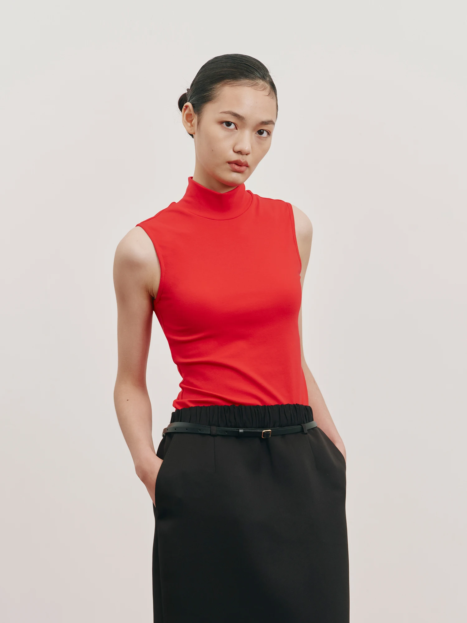 

PBlueDot Весна-Лето 2025: Новая современная китайская эластичная майка-топ из смесового хлопка для женщин