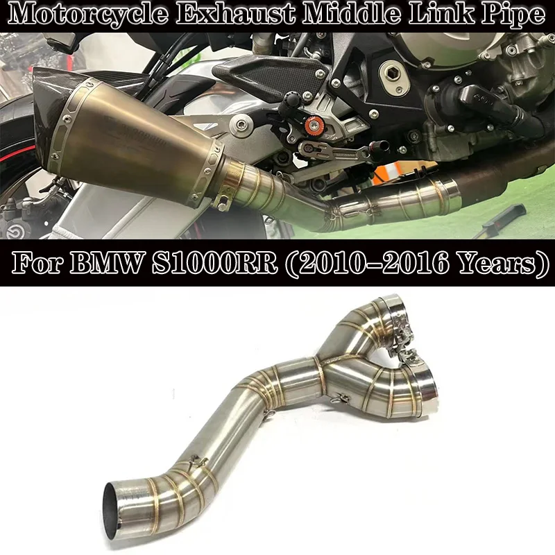 

60mm Motorcycle Exhaust Middle Link Pipe Escape Connection Pipe For BMW S1000RR S 1000 RR 2010 2011 2012 2013 2014 2015-2018