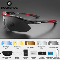 ROCKBROS Polarized Cycling Glasses MTB Road 5 Lens Sports Bike Sunglasses UV  Protection Riding Bicycle Goggles Eyewear Glasses