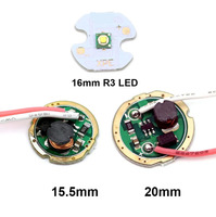 Diameter 15.5mm 20mm Driver Board 1 Mode 1.5-3.7V Input 700mA Output Circuit Board 16mm R3 3W LED Emitter Diode For Flashlight