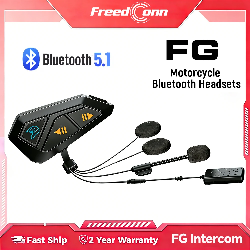 Casques Bluetooth FreedConn pour moto, interphone de groupe, partage de musique, radio FM, communication mains libres, jusqu'à 12 motards