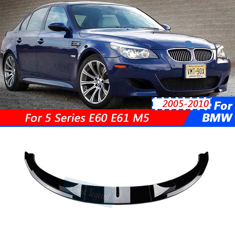 

M5 Car Front Bumper Splitter Lip Gloosy Black Diffuser Spoiler Guard Body Kits For BMW E60 E61 2005 2006 2007 2008 2009 2010