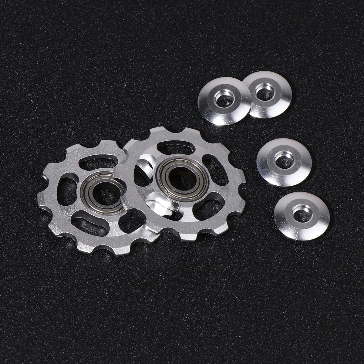 

2Pcs Aluminum Alloy 11T Rear Derailleur Pulley Replacement for Bike Efficient Shifting Easy Installation Strong Build