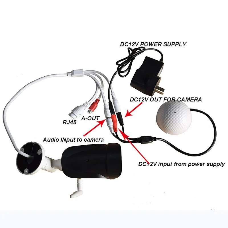 ESCAM High Sensitivity Audio Pickup Input Mini CCTV Security Surveillance Microphone with Low Noise Clear Natural Voice