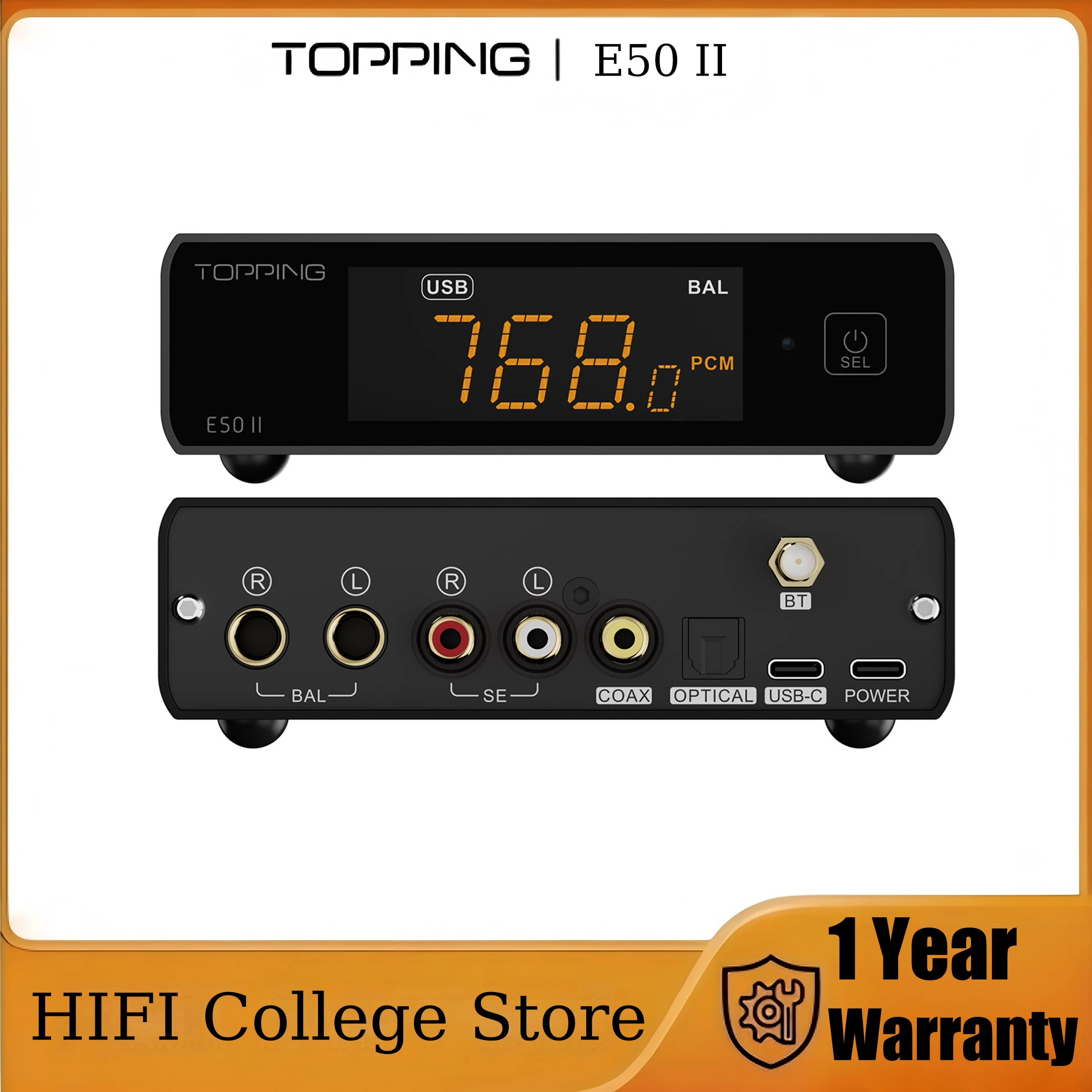 TOPPING E50 II Desktop Usb Dac AK4497S Chip  LDAC Bluetooth Support For Home Theater Game Music