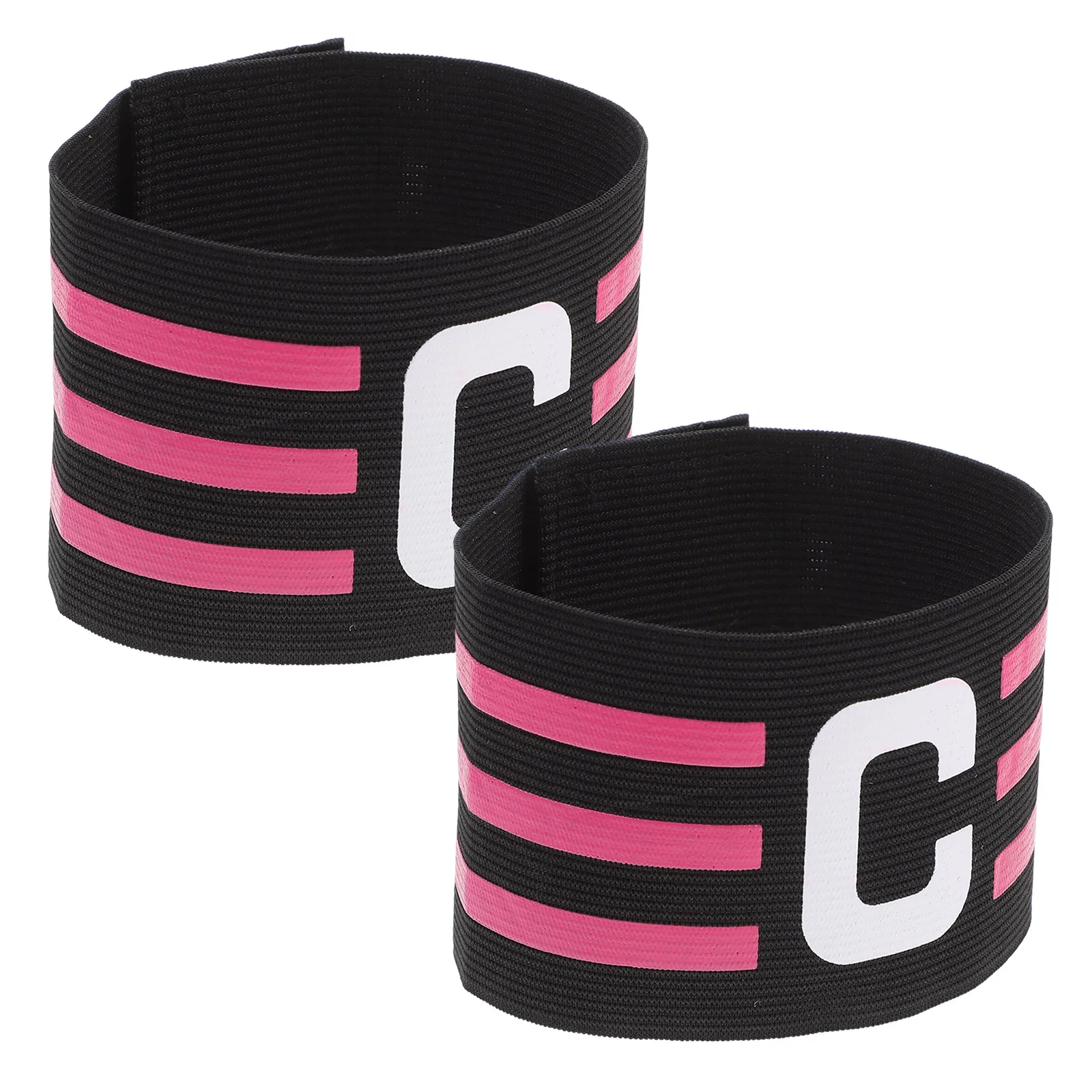 

2pcs Football Captain Armband Comfortable Breathable Sports Team Leader Armband Adjustable Soccer Match Accessories For Adult