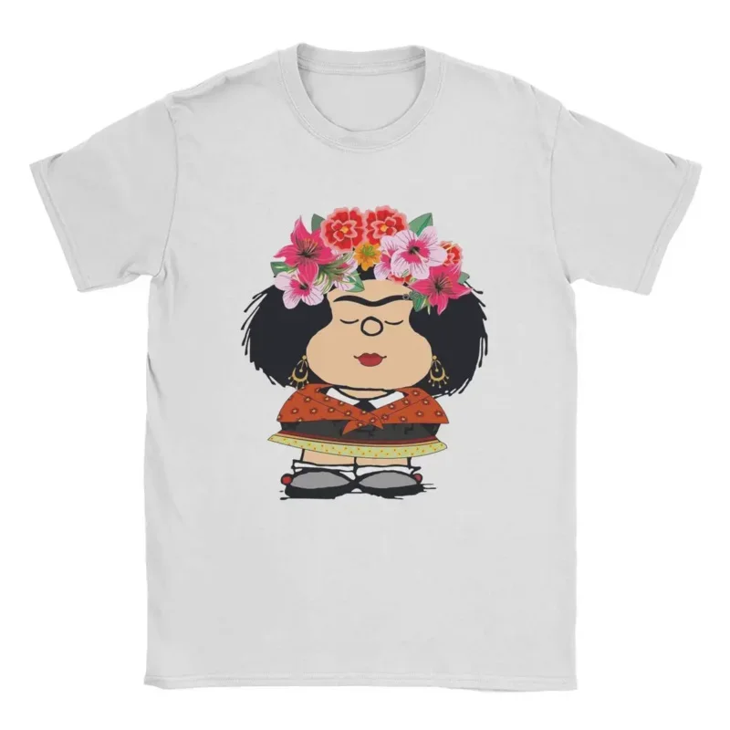 Men Mafalda pure cotton clothes novelty short sleeve crew neck plus size heavyweight style Informalstreetweat fashion Round neck