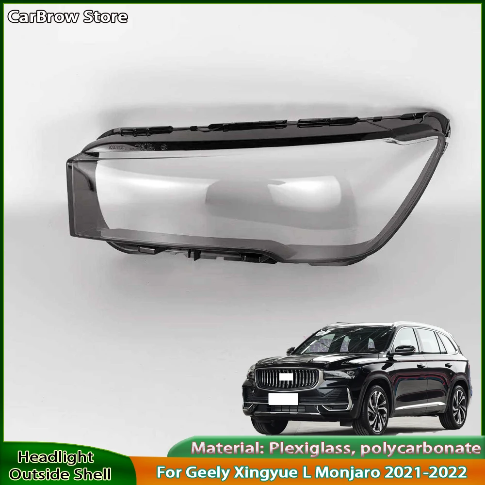 

Headlight Shell Mask Lens Plexiglass For Geely Xingyue L Monjaro 2021-2022 Headlamp Cover Transparent Lampshade