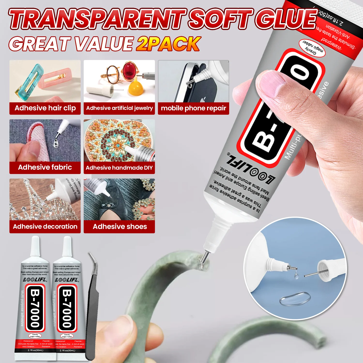 Ювелирный клей B7000, тканевый клей, клей для ремонта мобильных телефонов, сделай сам, суперклей, эпоксидная смола, подходит для алмазных поделок,