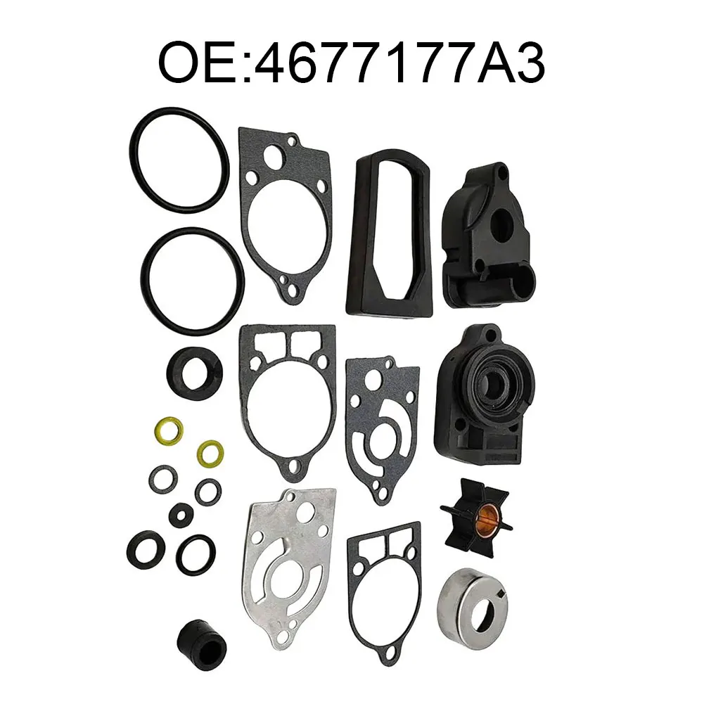 Water Pump Repair Kit with Housing for Mercury For Mariner 2 Cycle Outboards 30 to 70 Models Includes Flexible Impeller