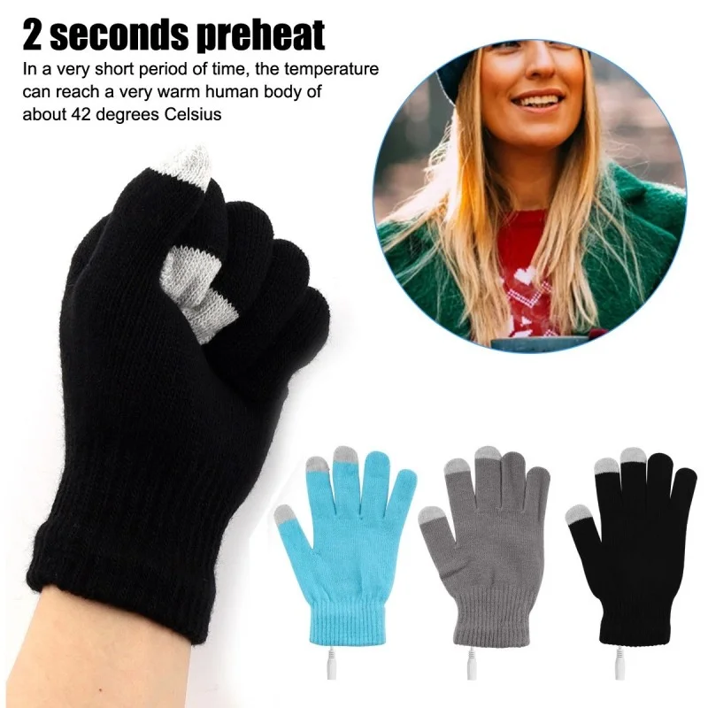Electric Heated Gloves USB Touchscreen-Compatible Heated Gloves USB Heated Gloves Electric Heated Gloves Winter Warmth Essential