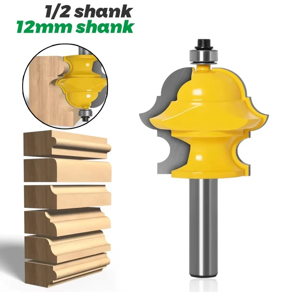 

1 шт. 1/2 "12,7 мм 12 мм фреза с хвостовиком, резьба по дереву, многофункциональная многофункциональная формовочная фреза, дверной нож, деревообрабатывающий резак