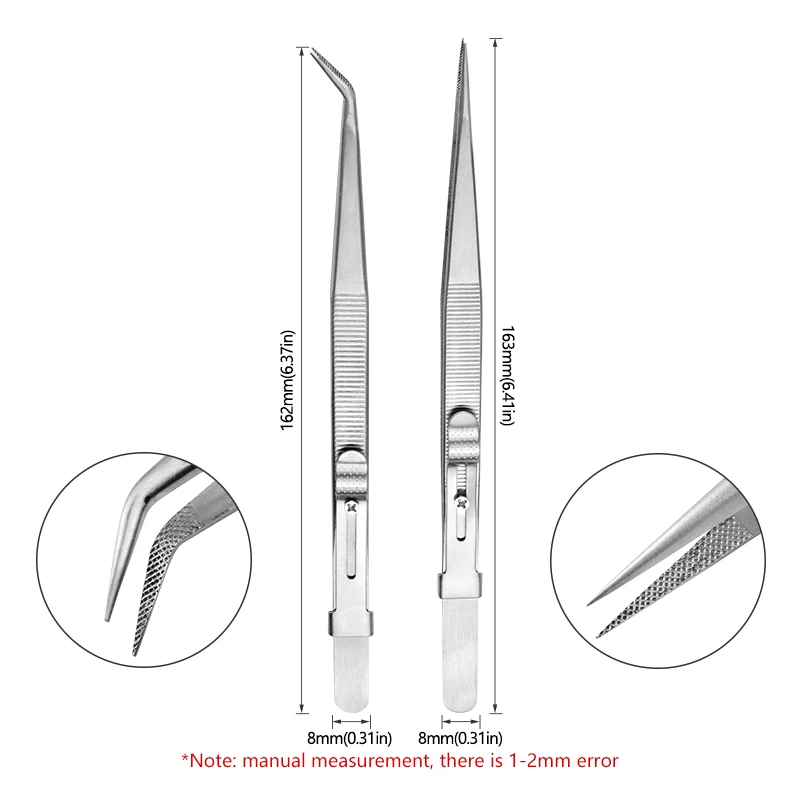 Professional stainless steel high quality jewelry tweezers for DIY diamond gem jewelry Jeweler's jewelry making tools image 5