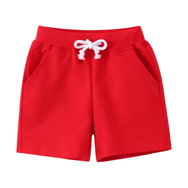 

Jumping Meters 2-7T Red Boys Girls Shorts Summer Drawstring Kids Solid Short Baby Pants Children's Clothing