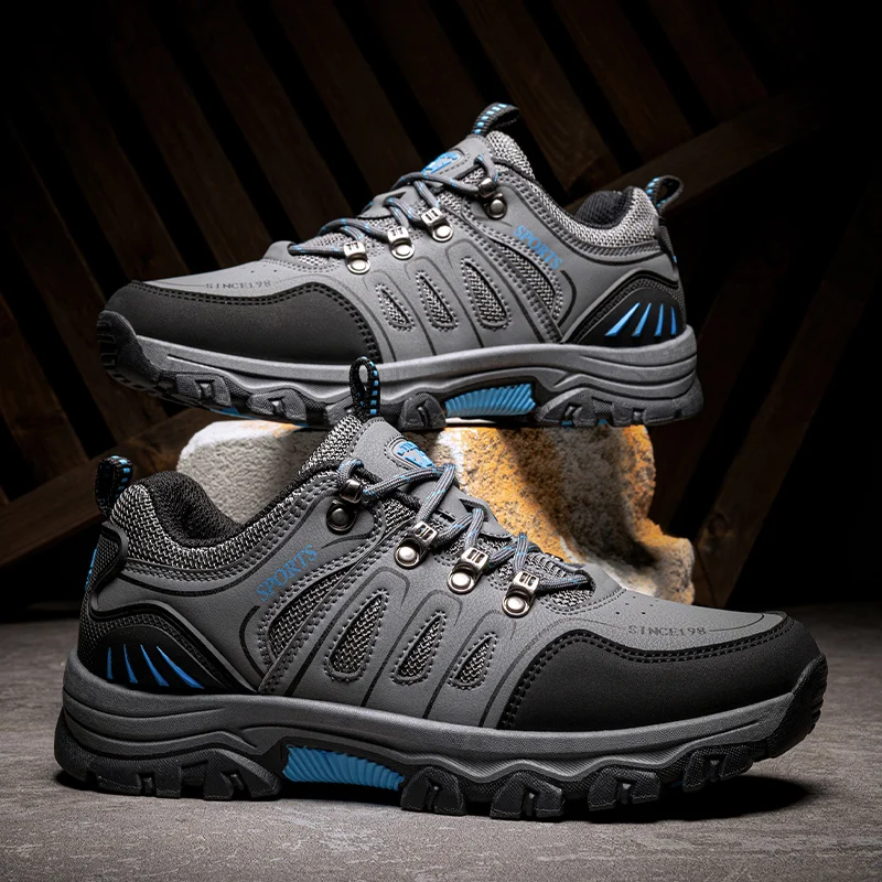 

Autumn new low-top men's lace-up outdoor casual shoes fashion sports trend thick-sole running hiking shoes