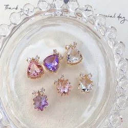 10Pcs New Nail Art Sparkle Zircon Charms Korean Bowtie Snowflakes Designs Charms Jewelry For Luxury Nail Supplies