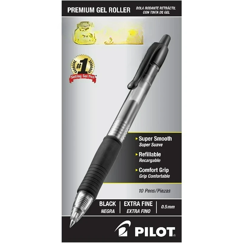 

G2 Premium Gel Ink Pens, Extra Fine Point, Black, 10 Count