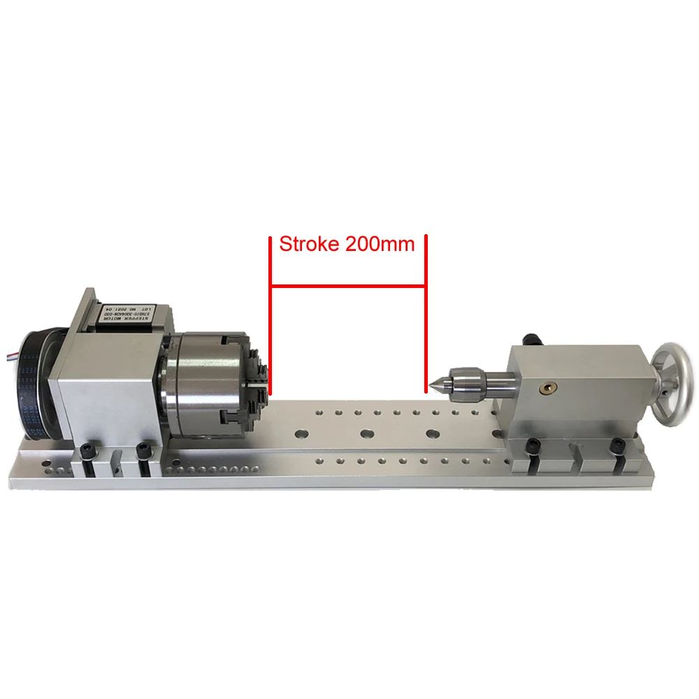 Imagem -02 - Máquina-ferramenta de Gravura Rotativa Cnc Mandril de Eixos Cabeça de Indexação Motor Nema23 65 mm 80 mm 100 mm Mandíbulas Mandíbulas Mandíbulas