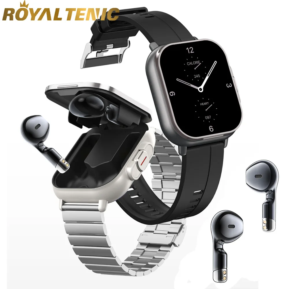 

2024 NEW 2 in 1 TWS Earphones Smart Watch Health Monitoring Sleeping Heart Rate SmartWatch Sports Models with Earbuds