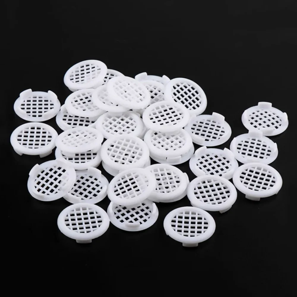 White PP Plastic Breathable Hole Cabinet Ventilation Vent Decoration Cover Shoe Cabinet Mesh Hole Cover Dia 26-58mm Accessorie