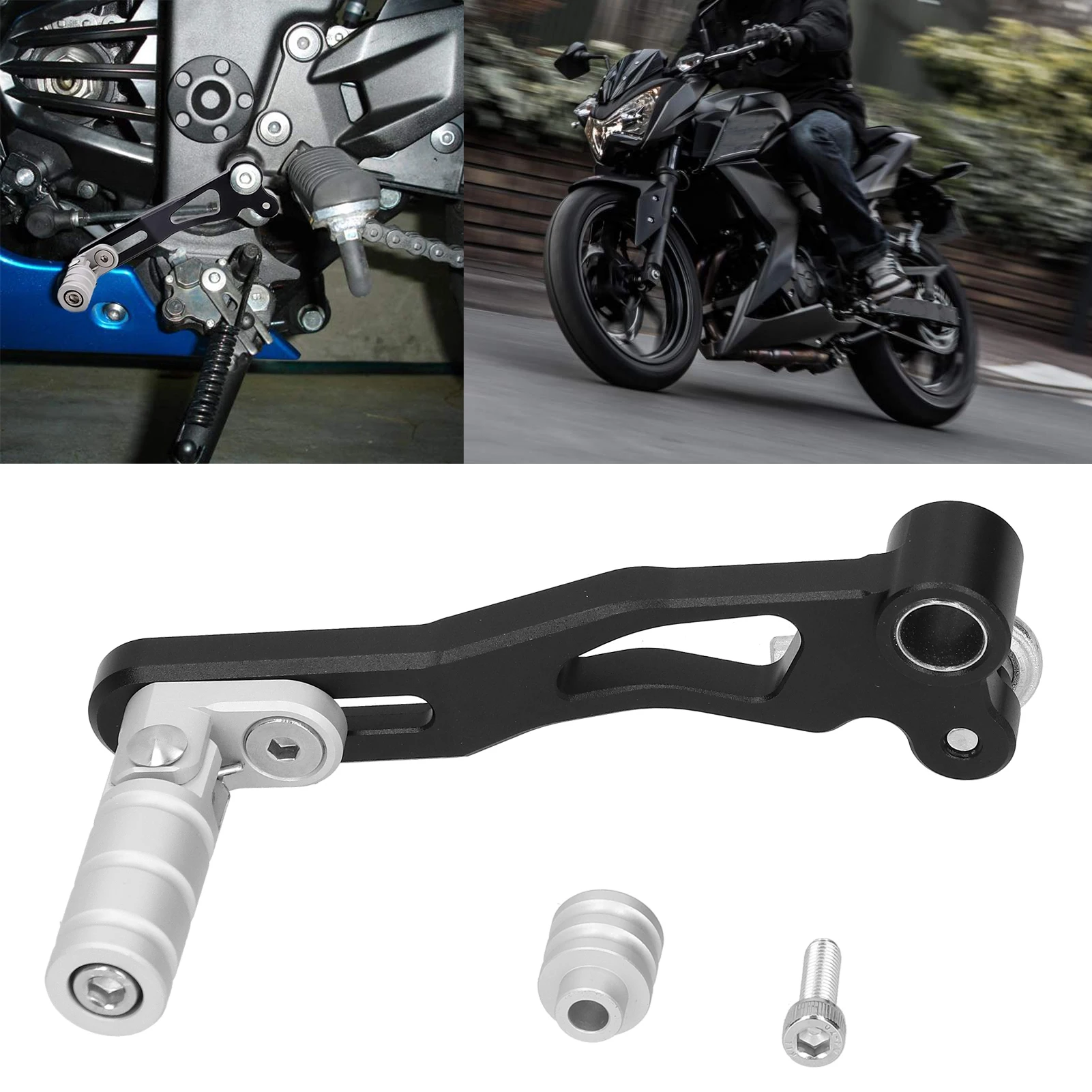 Folding Gear Shifter Motorcycle Accessory Motorcycle Gear Lever Folding Metal Gear Shifter for Z300 2015‑2017