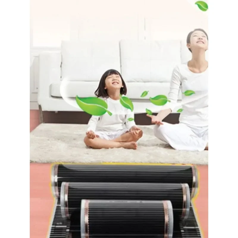 All Sizes 220V 50cm Wide Infrared Floor Heating Carbon Film Heater Electric Floor Heating Pad 220W Far Infrared Heating Film