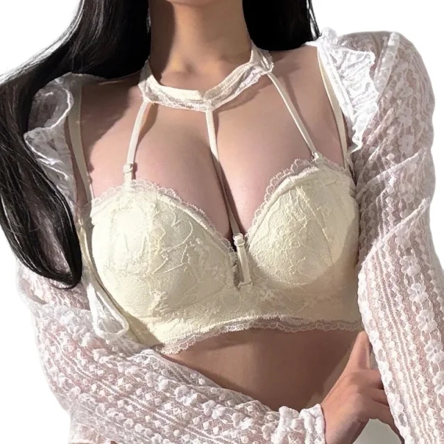

Lace Seamless Women's Underwear Small Chest Gathered Non-slip No Steel Ring Sexy Sling Beautiful Bra Sction Lingerie KUCLUT