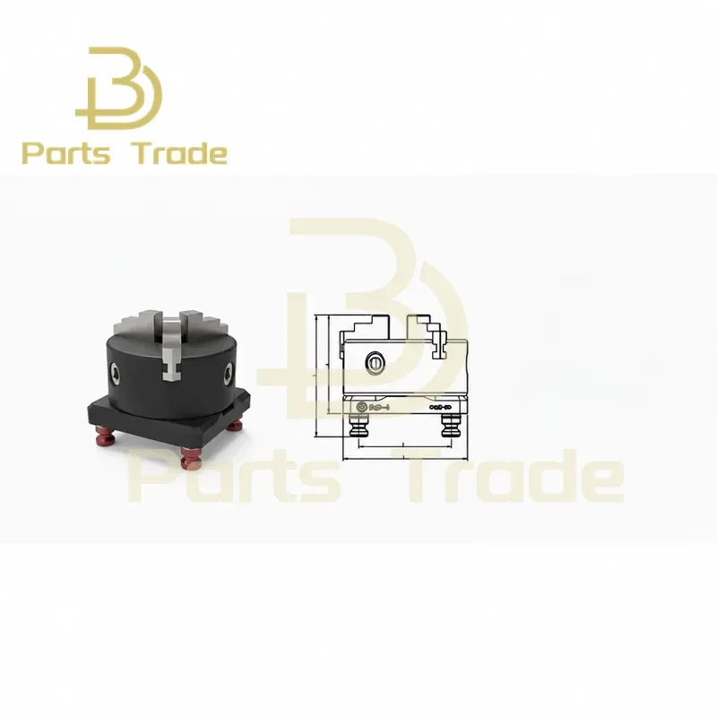 Flat Jaw Self-Centering Vise Zero Point Quick-Change Workholding Fixture for CNC 4-Axis 5-Axis Machining Center