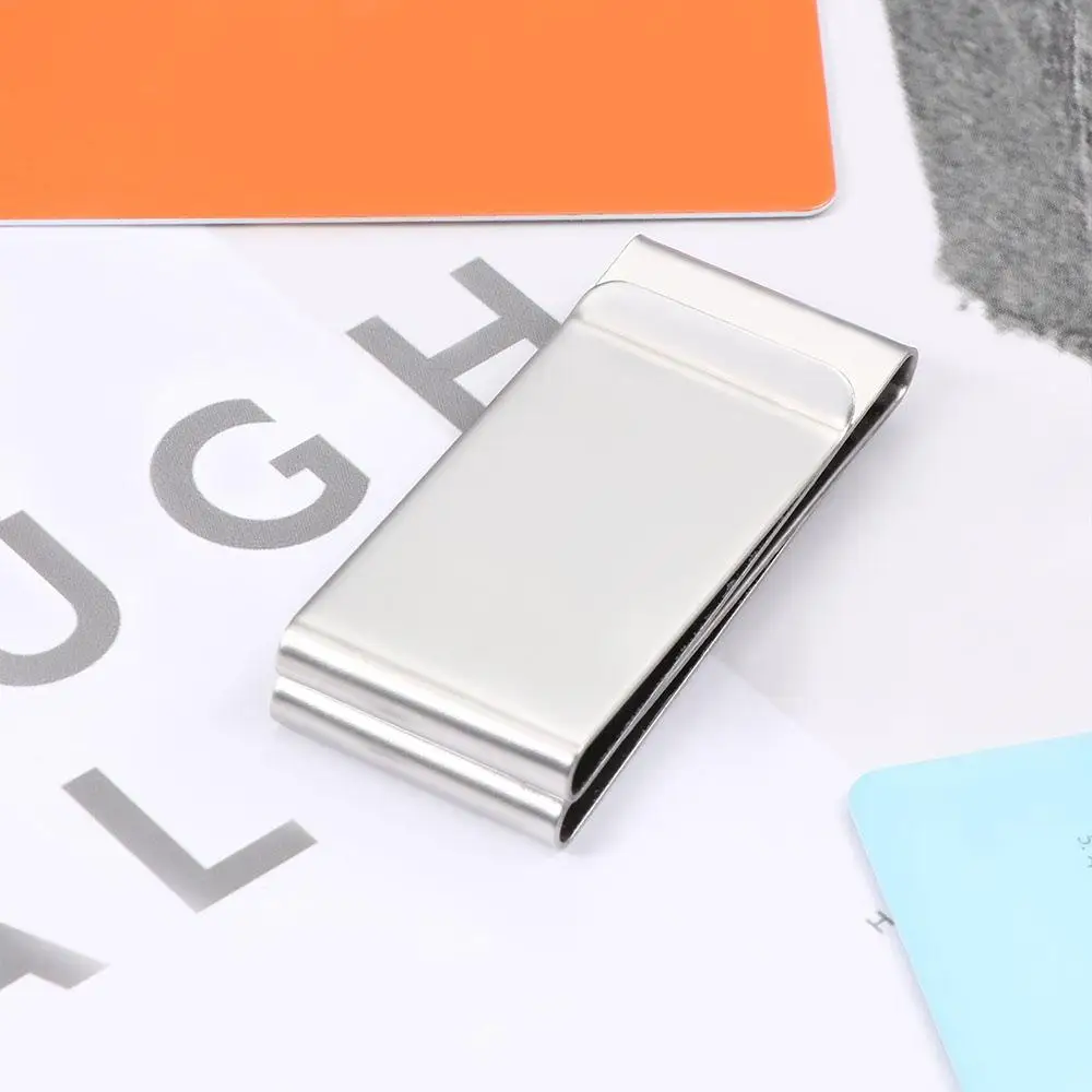 

Pocket Silver Stainless Steel Clip Bill Clamp Metal Dollar Man's Credit Cards Holder Clips Money