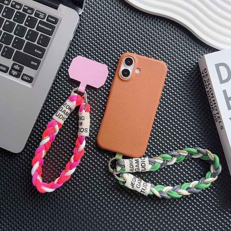 Universal Braided Mobile Phone Lanyard Portable Nylon Hanging Chain Ring Cord Wrist Strap Cell Phone Detachable Rope Keychain