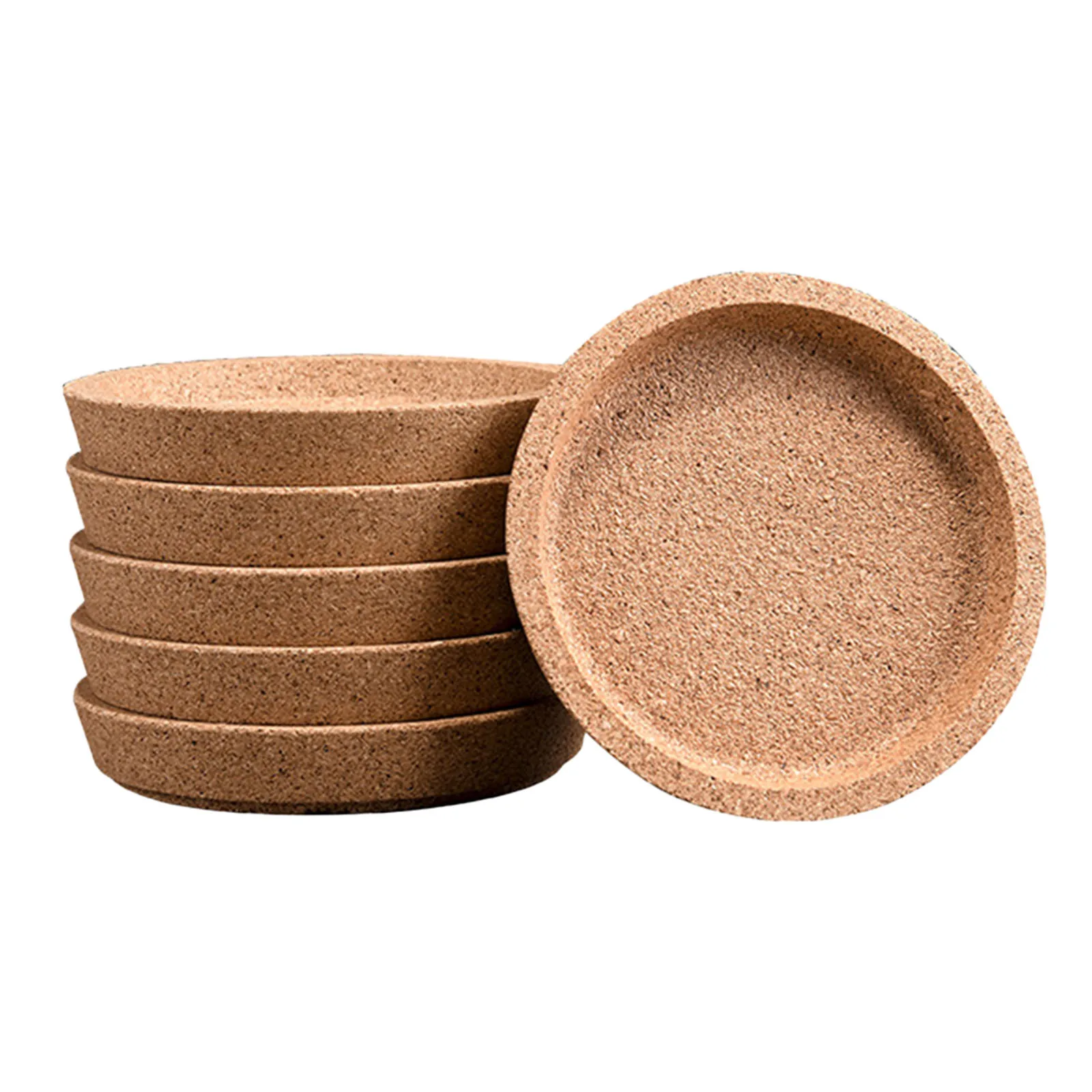 

6pcs Cork Round Wooden Coaster Round Coffee Cup Mat Pot Drink Tea Pad Kitchen Coaster Wine Table Meal Mat Anti Scald Cup Holder