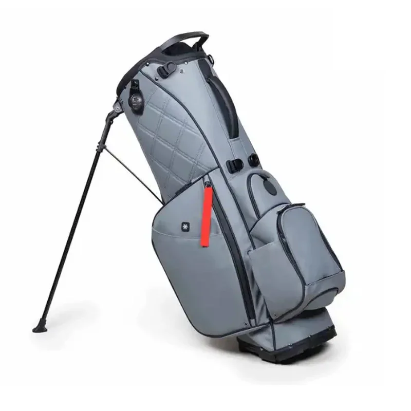 

Custom logo Embroidery golf bags PU leather pouch golf stand bag with full 14 dividers