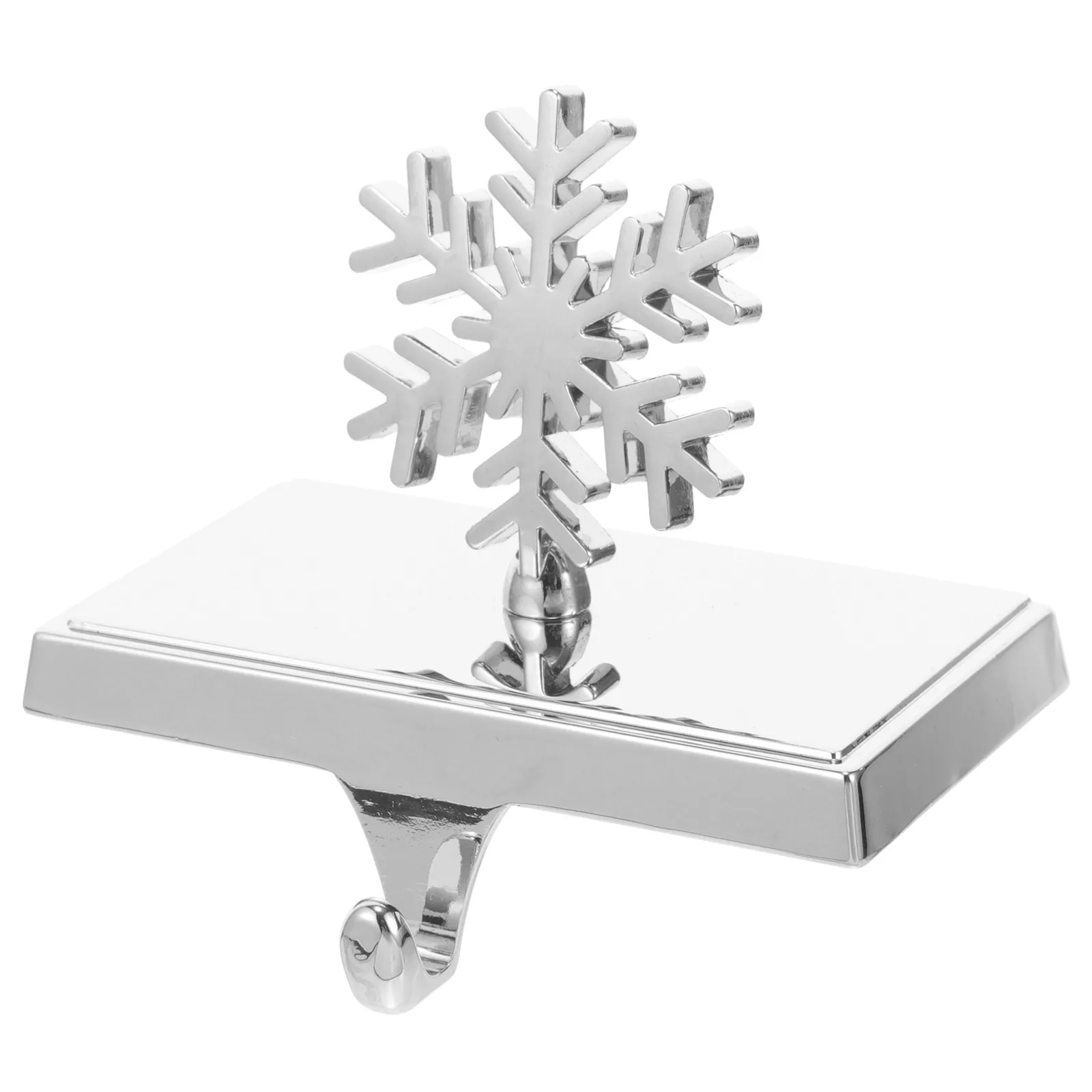 

Christmas Snowflake Shaped Stocking Hook Golden Zinc Alloy Fireplace Mantle Hanging Decor Xmas Party Holiday Home Use Stocking