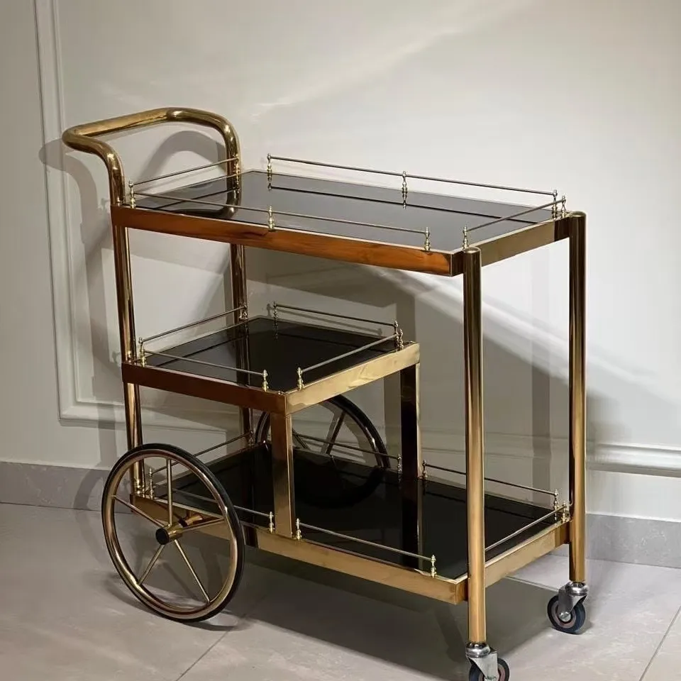 HYS hotel wine cart dim dining cart restaurant serving cart wine mobile