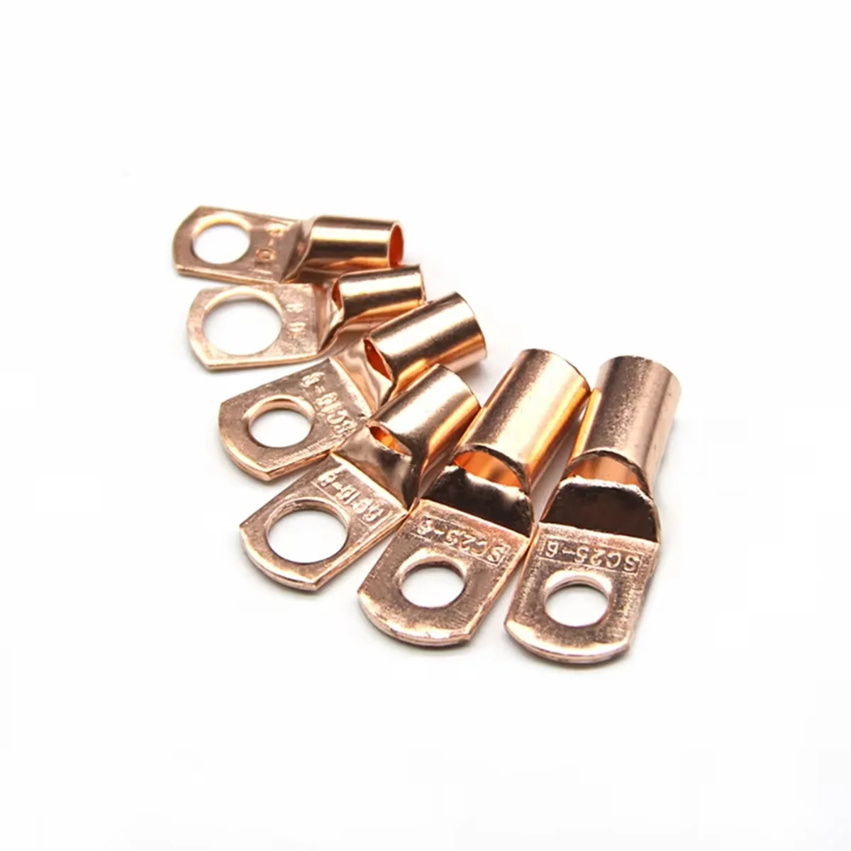 AA77 NEW  260pcs Peeping Copper Tube Terminal SC Wiring Terminal Copper Nose Heat Shrink Tube Combination