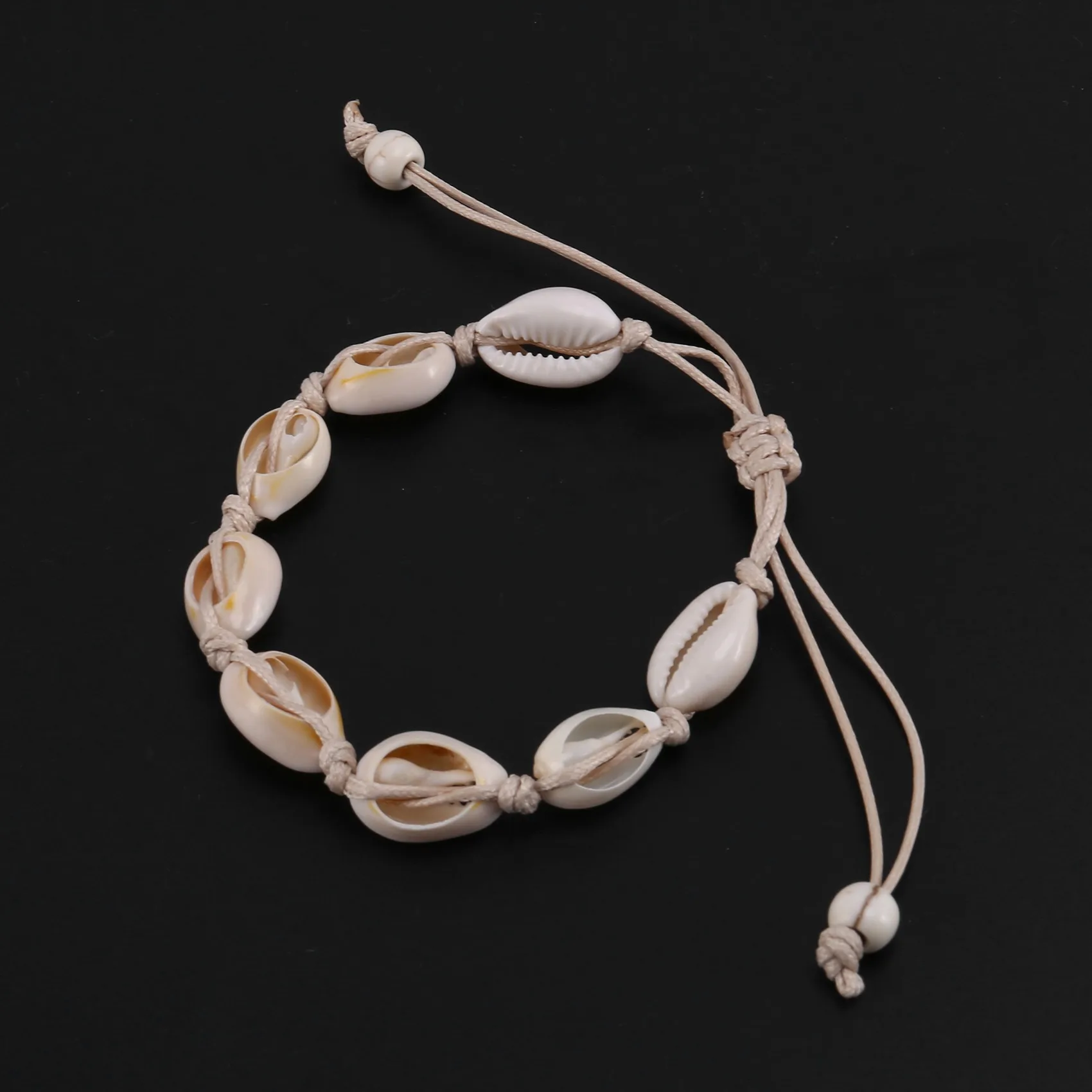 الخلخال للنساء شل مجوهرات للقدم الصيف الشاطئ سوار الكاحل على الساق الكاحل حزام البوهيمي اكسسوارات الأبيض