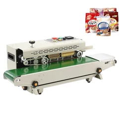 Automatic Continuous Bag Sealing Machine PE Film Ink Jet Printing Sealer  Plastic Bag Sealing Machine