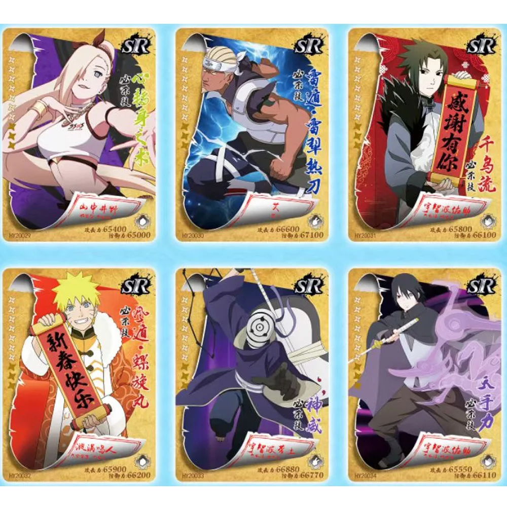 Wholesale Cases Little Dino HY-2001 Naruto Collection Card Original Anime Uchiha Sasuke Figure Rare Collection Cards Toy Gift