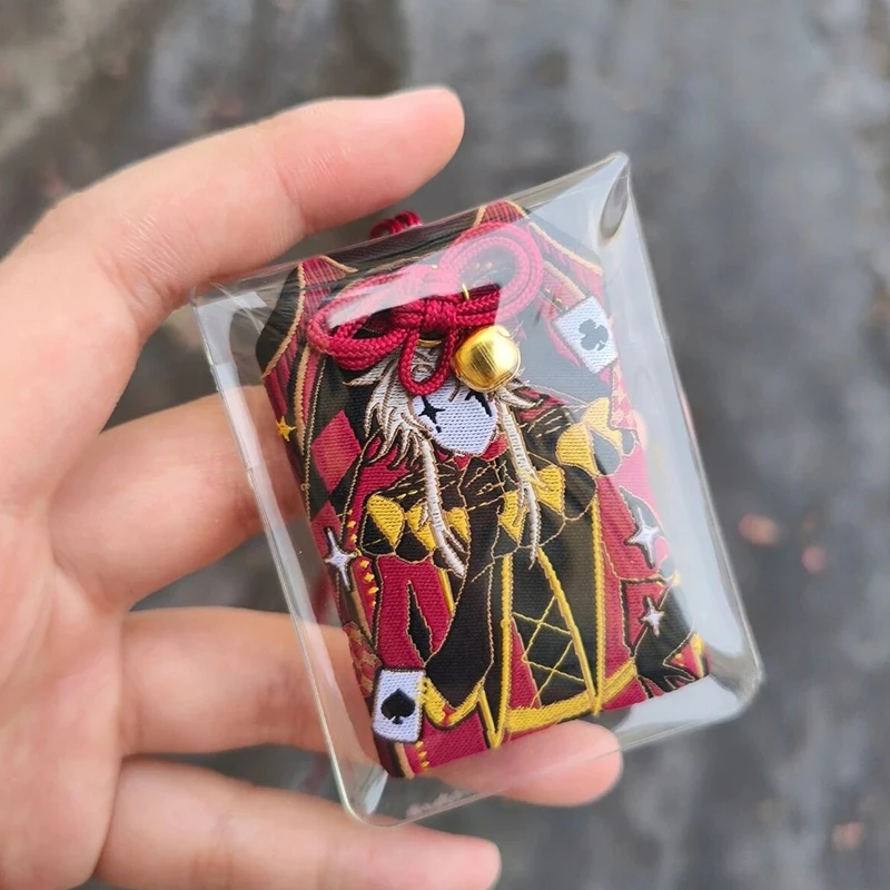 Game The Freak Circus Pierrot Harlequin Cosplay Amulet Embroidery Omamori Sachet Pendant Bag Accessory Ornament Collect Prop