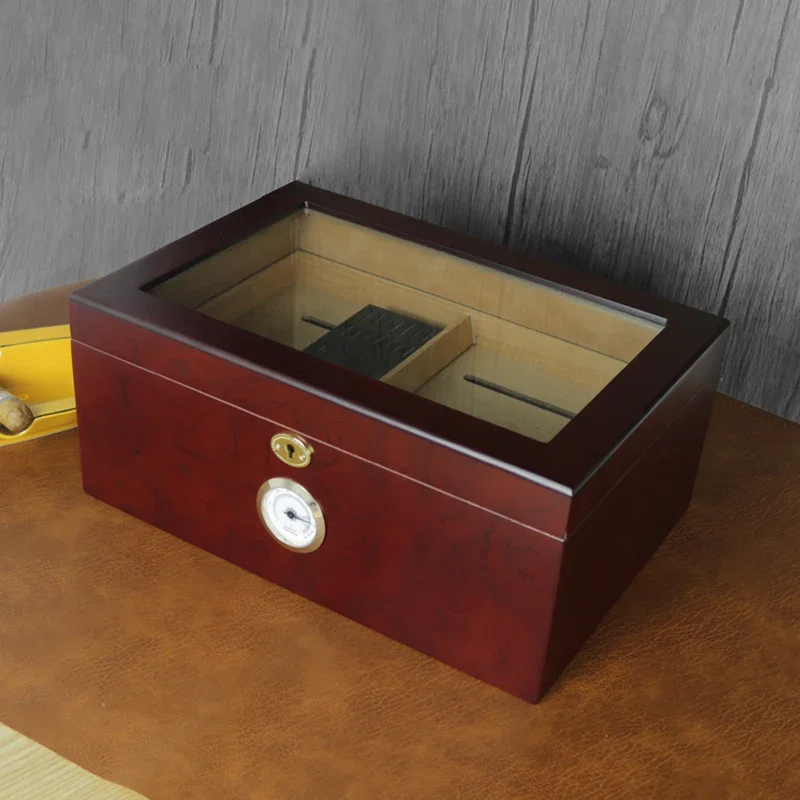Cigar box moisture box large capacity double cedar cedar wood cigarette case carrying bag cigar box sealed cigar cabinet