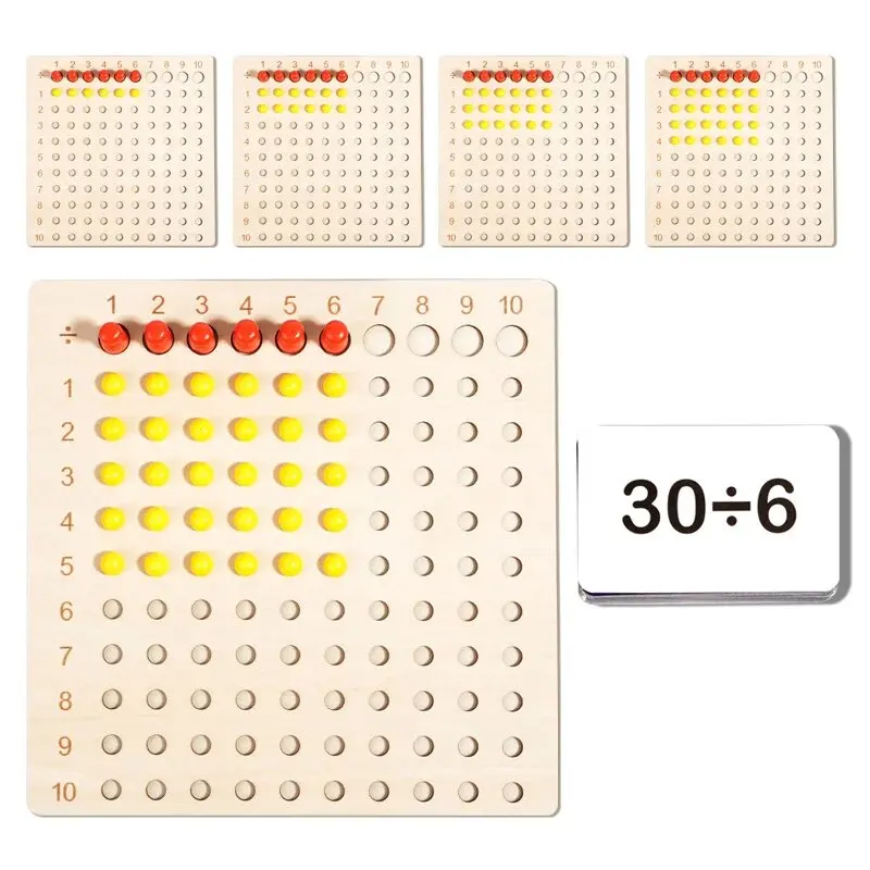 Montessori 99 multiplication Board  Maths Teaching Aids Multiplication and Division Board Early Education Children\'s Puzzle Toys