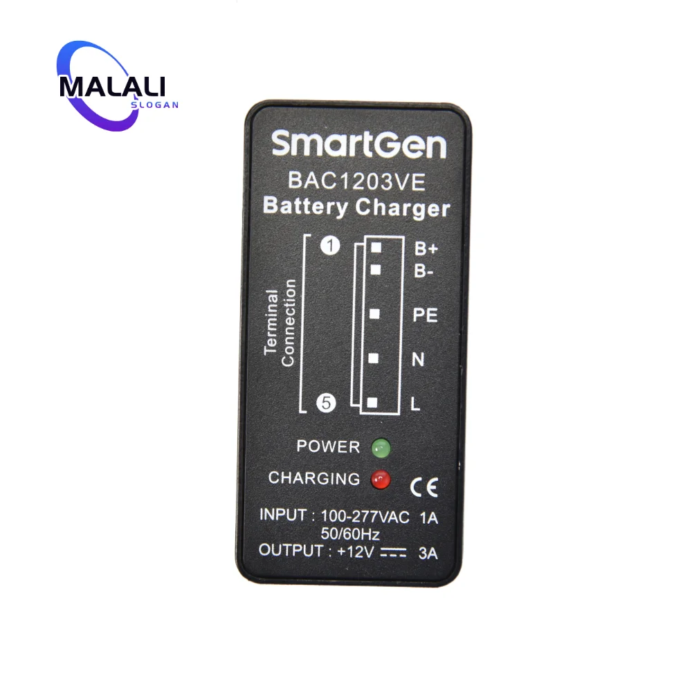 

SmartGen BAC1203VE 3A 12V Generator Battery Charger Intelligent Float Battery Charger Module Genset Parts